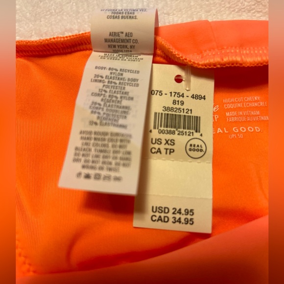 Aerie Orange Bottom Swimwear Size XS - Picture 7 of 8